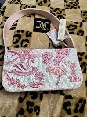 VIRAL Beaded Pink Ballet Shoulder Bag - Women Bags